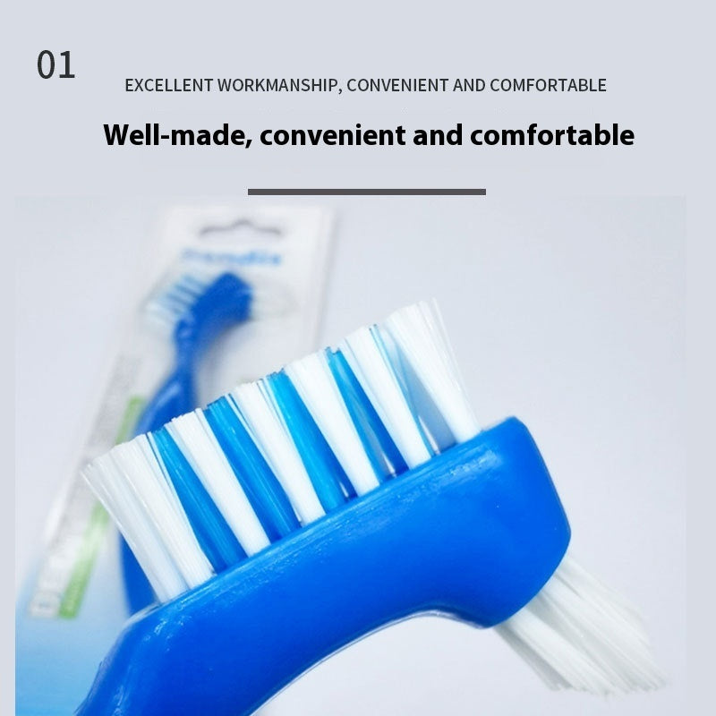Dentures Toothbrush Double-sided Denture Brush Invisible Tooth Socket Orthodontic Retainer Descaling Brush