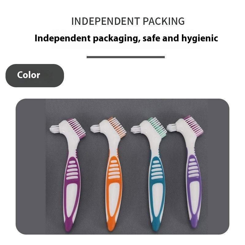 Dentures Toothbrush Double-sided Denture Brush Invisible Tooth Socket Orthodontic Retainer Descaling Brush