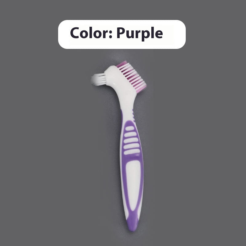 Dentures Toothbrush Double-sided Denture Brush Invisible Tooth Socket Orthodontic Retainer Descaling Brush