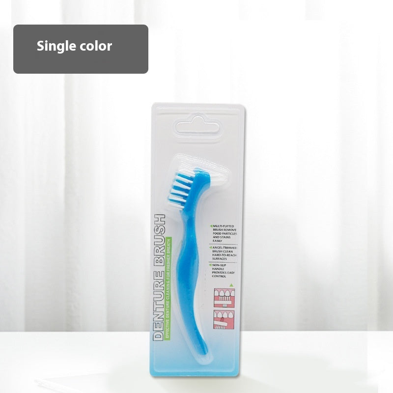 Dentures Toothbrush Double-sided Denture Brush Invisible Tooth Socket Orthodontic Retainer Descaling Brush