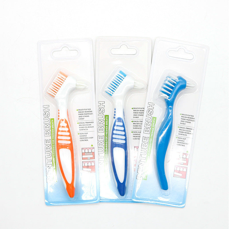 Dentures Toothbrush Double-sided Denture Brush Invisible Tooth Socket Orthodontic Retainer Descaling Brush