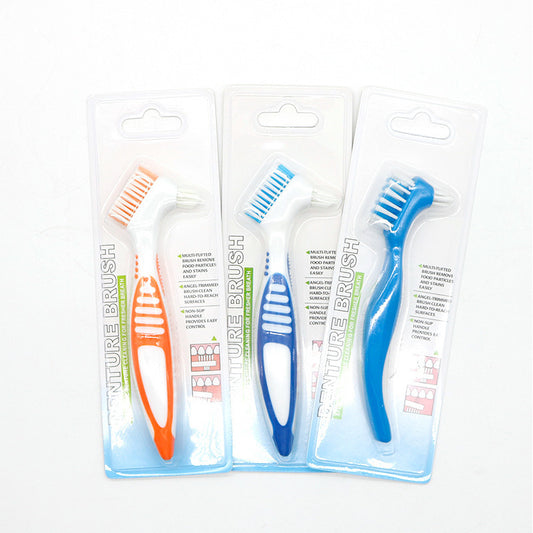 Dentures Toothbrush Double-sided Denture Brush Invisible Tooth Socket Orthodontic Retainer Descaling Brush