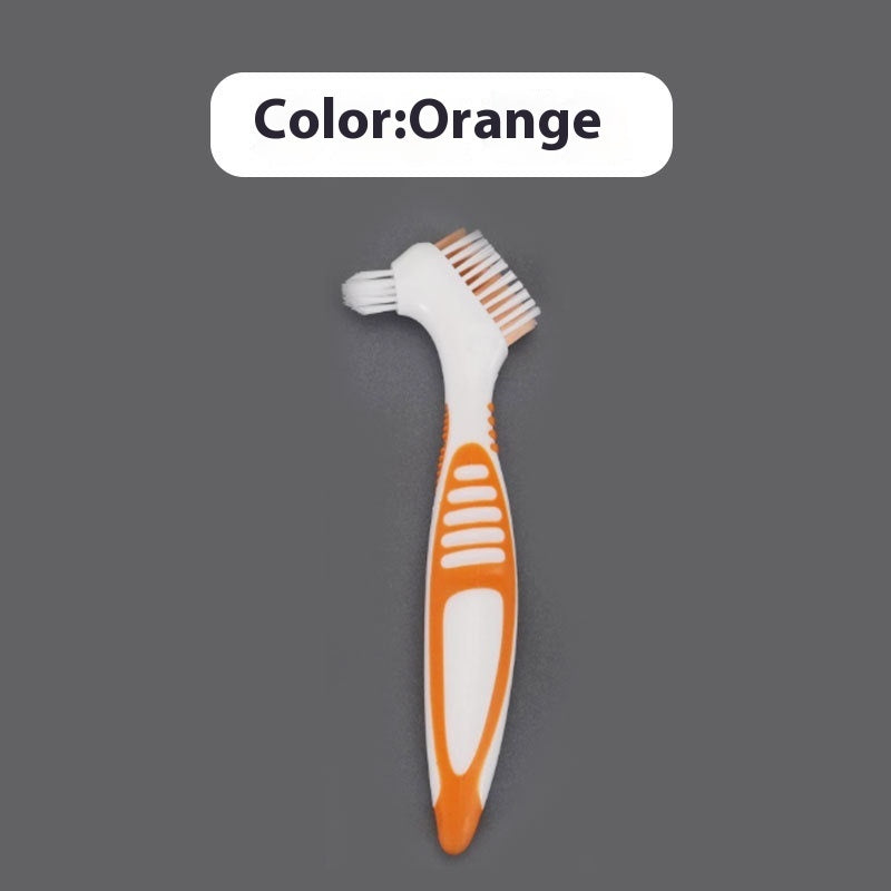 Dentures Toothbrush Double-sided Denture Brush Invisible Tooth Socket Orthodontic Retainer Descaling Brush