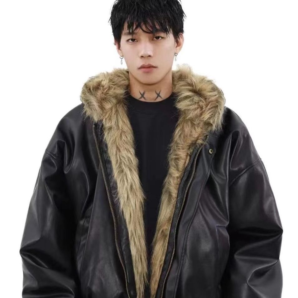 Mountain Carving High-grade Jacket Cotton-padded Coat Fleece-lined Thickened